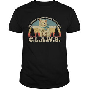 Cat Lovers Against White Supremacy Claws retro Retro Shirt 1